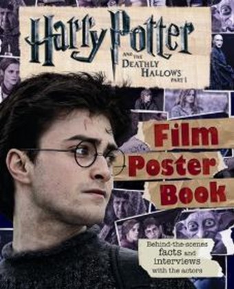 harry potter and the deathly hallows film cover. You can see photos of Harry,